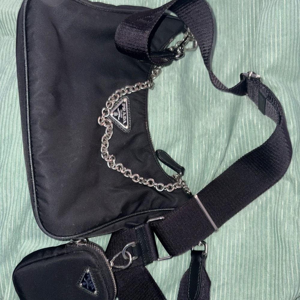 Prada Black Nylon Zip Pouch - Picture 4 of 9